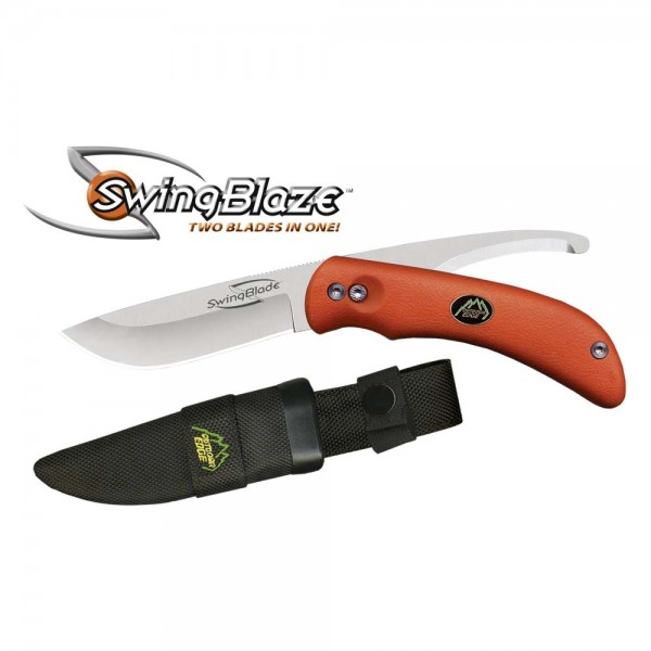 Swing Blade Jagdmesser mit Aufbruchklinge Orange