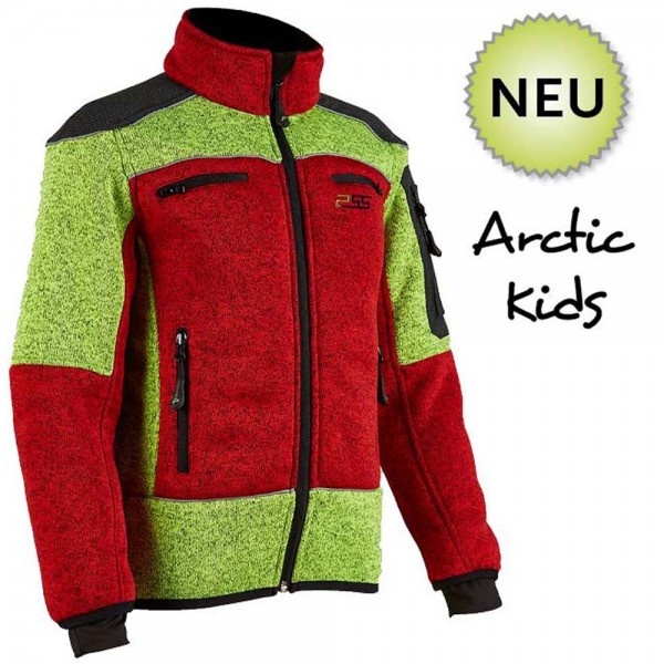 PSS X-treme Arctic Kids Faserstrickjacke Gelb/Rot für Kinder 1