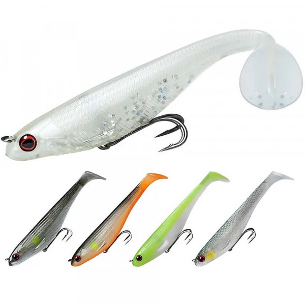 Truscend Gummifische mit Zwillingshaken 5er Set Swimbaits 1