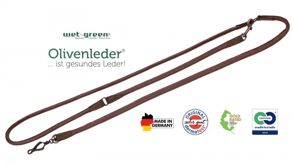 AKAH Umhängeleine aus Olivenleder
