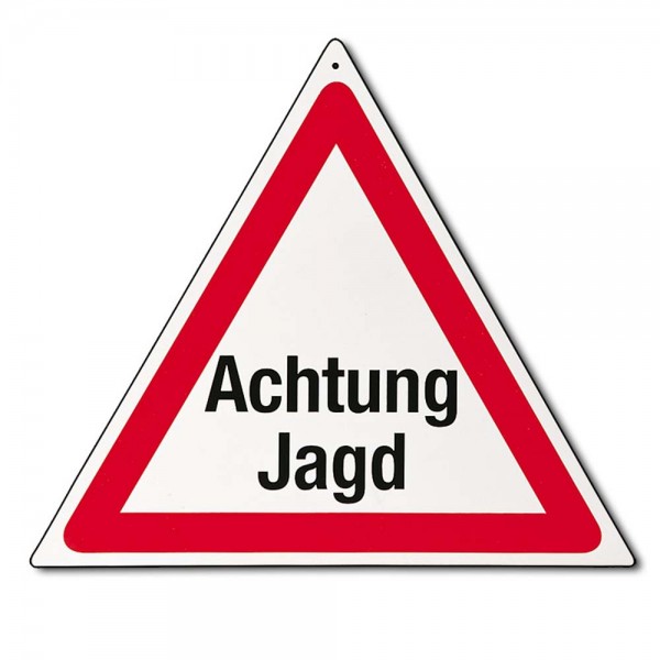 Warnschild "Achtung Jagd"