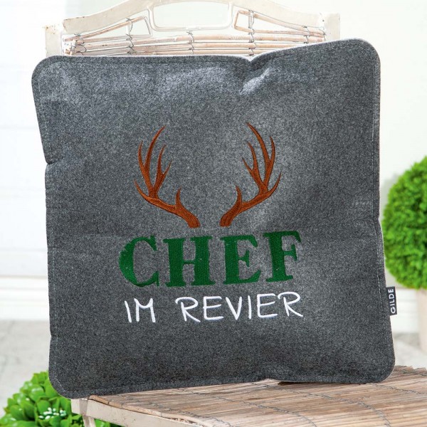 Filzkissen „Chef im Revier“ 1