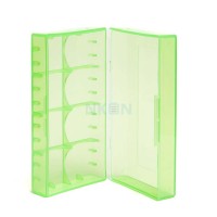 Batteriebox für zwei 18650 Akkus in Grün