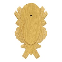 Gehörnbrettchen Rehbock Eiche geschnitzt hell