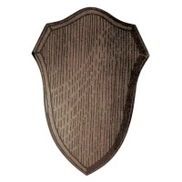 Gehörnbrettchen Rehbock Wappen Eiche dunkel