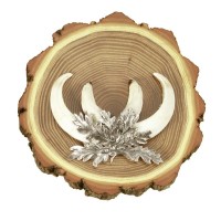 Keilerschild rund aus Akazienholz