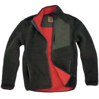 Rensing Faserpelzjacke in Oliv/Rot