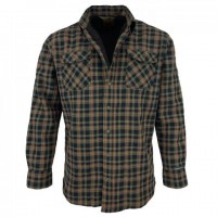 Rensing Elm Teddy Hemd in Oliv/Schwarz