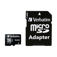 Verbatim microSDHC-Karte 16 GB Class 10 inkl. SD-Kartenadapter