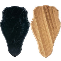 Geweihbrettchen aus Eiche in Wappenform